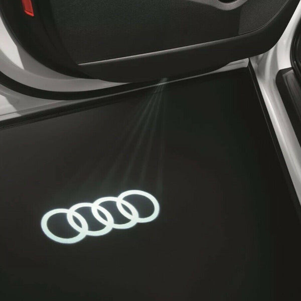 1 juego de luces de acceso LED para puertas delanteras o puertas traseras. Anillos Audi.