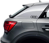 Láminas decorativa con los aros de Audi, negro brillante