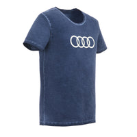 Camiseta azul con los aros de Audi