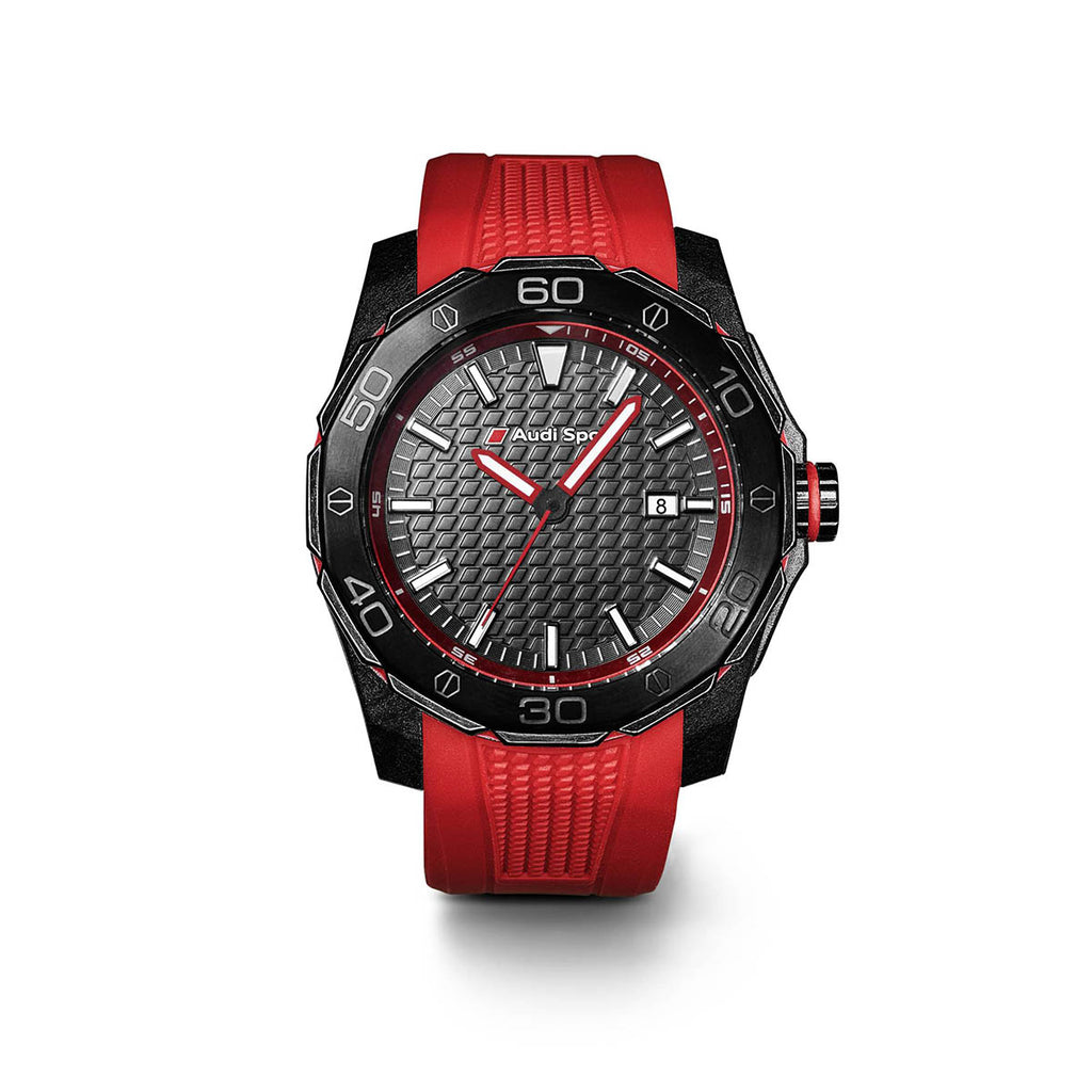 Reloj Audi Sport, hombre, rojo / negro